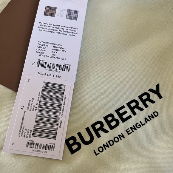 Burberry Icon Stripe Lace-up Leather Boots - Picture 15 of 15